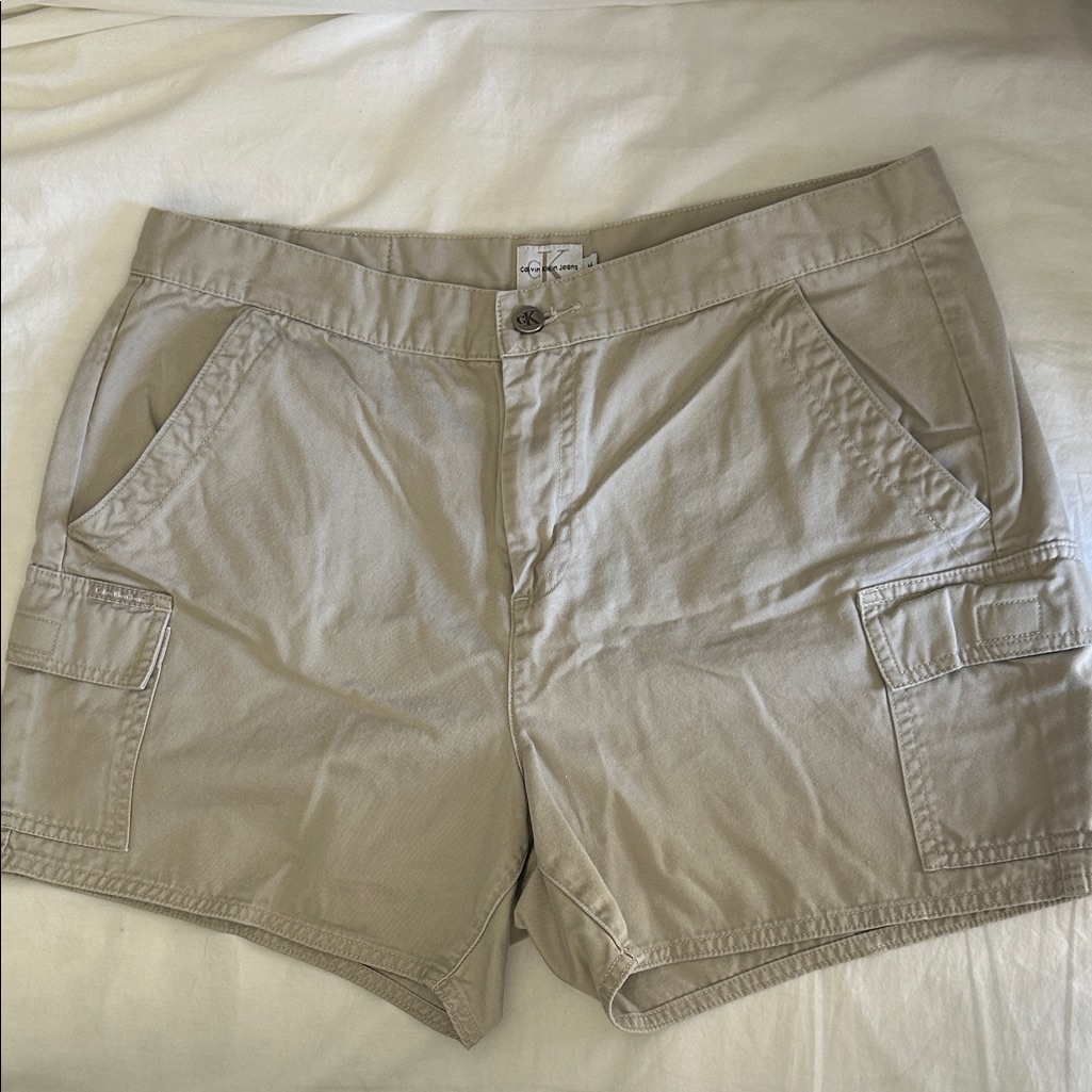 Calvin Klein Women's Beige Cargo Shorts